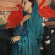 Edgar Degas - Junge Frau mit Ibis 1860 | Giclée Kunstdruck gerahmt