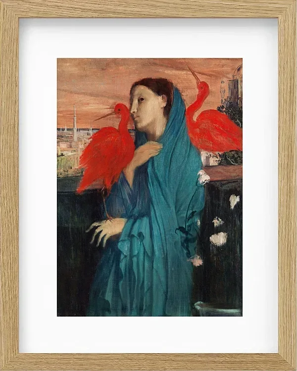 Edgar Degas - Junge Frau mit Ibis 1860 | Giclée Kunstdruck gerahmt