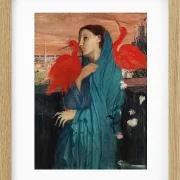 Edgar Degas - Junge Frau mit Ibis 1860 | Giclée Kunstdruck gerahmt