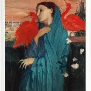Edgar Degas - Junge Frau mit Ibis 1860 | Giclée Kunstdruck gerahmt