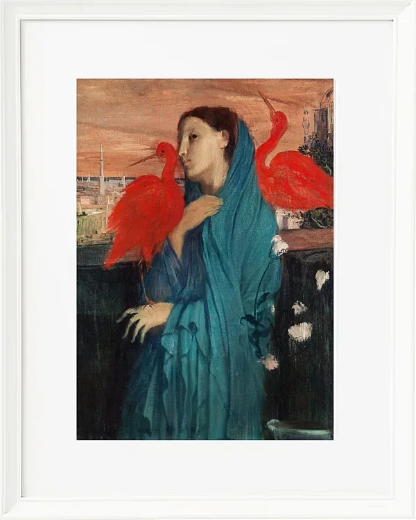 Edgar Degas - Junge Frau mit Ibis 1860 | Giclée Kunstdruck gerahmt