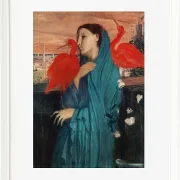 Edgar Degas - Junge Frau mit Ibis 1860 | Giclée Kunstdruck gerahmt