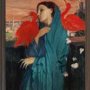 Edgar Degas - Junge Frau mit Ibis 1860 | Giclée Kunstdruck gerahmt