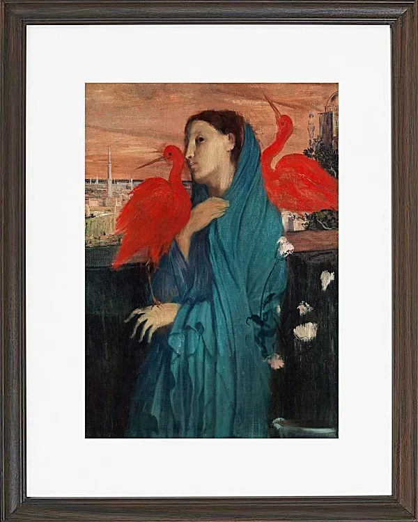 Edgar Degas - Junge Frau mit Ibis 1860 | Giclée Kunstdruck gerahmt