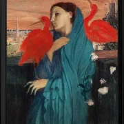Edgar Degas - Junge Frau mit Ibis 1860 | Giclée Kunstdruck gerahmt