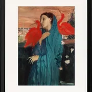 Edgar Degas - Junge Frau mit Ibis 1860 | Giclée Kunstdruck gerahmt