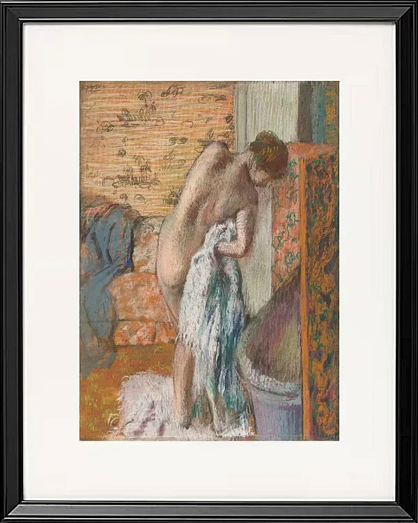 Edgar Degas - Nach dem Bad 1896 | Giclée Kunstdruck gerahmt