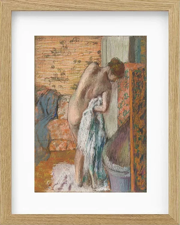 Edgar Degas - Nach dem Bad 1896 | Giclée Kunstdruck gerahmt