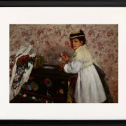 Edgar Degas - Porträt von Hortense Valpinçon 1871 | Giclée Kunstdruck gerahmt