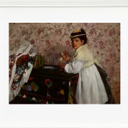 Edgar Degas - Porträt von Hortense Valpinçon 1871 | Giclée Kunstdruck gerahmt