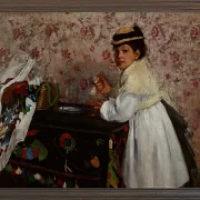 Edgar Degas - Porträt von Hortense Valpinçon 1871 | Giclée Kunstdruck gerahmt