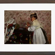 Edgar Degas - Porträt von Hortense Valpinçon 1871 | Giclée Kunstdruck gerahmt