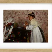 Edgar Degas - Porträt von Hortense Valpinçon 1871 | Giclée Kunstdruck gerahmt