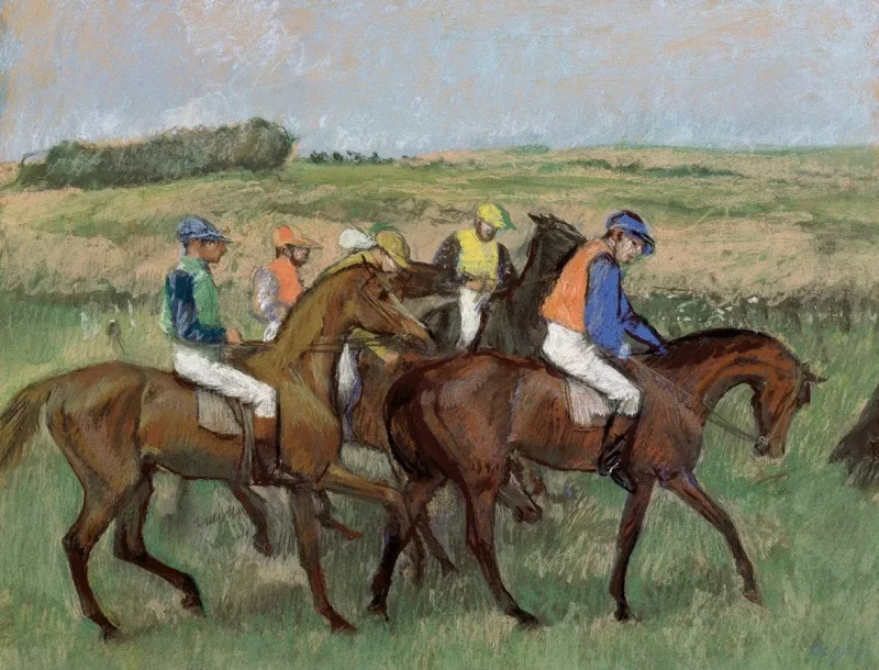 Edgar Degas - Rennen 1885 | Giclée Kunstdruck gerahmt