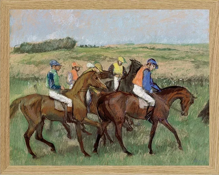 Edgar Degas - Rennen 1885 | Giclée Kunstdruck gerahmt