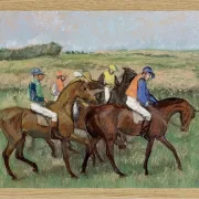 Edgar Degas - Rennen 1885 | Giclée Kunstdruck gerahmt