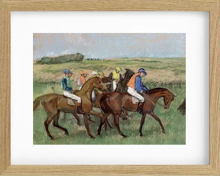 Edgar Degas - Rennen 1885 | Giclée Kunstdruck gerahmt