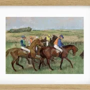 Edgar Degas - Rennen 1885 | Giclée Kunstdruck gerahmt