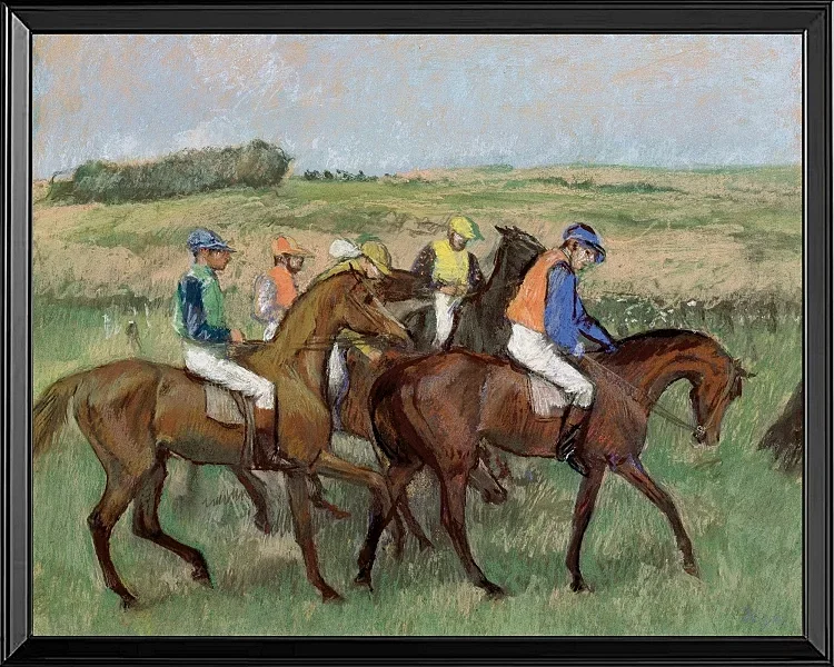 Edgar Degas - Rennen 1885 | Giclée Kunstdruck gerahmt