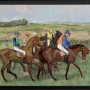 Edgar Degas - Rennen 1885 | Giclée Kunstdruck gerahmt