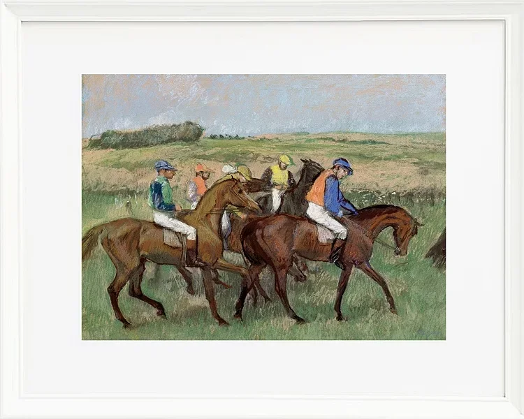 Edgar Degas - Rennen 1885 | Giclée Kunstdruck gerahmt