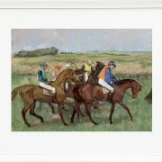 Edgar Degas - Rennen 1885 | Giclée Kunstdruck gerahmt