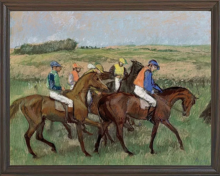 Edgar Degas - Rennen 1885 | Giclée Kunstdruck gerahmt