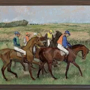 Edgar Degas - Rennen 1885 | Giclée Kunstdruck gerahmt