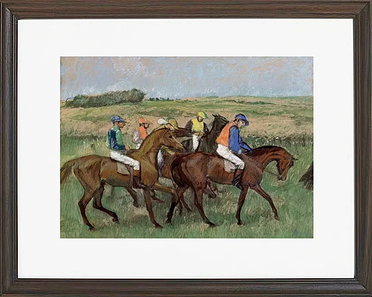 Edgar Degas - Rennen 1885 | Giclée Kunstdruck gerahmt