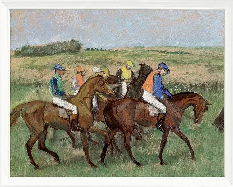 Edgar Degas - Rennen 1885 | Giclée Kunstdruck gerahmt