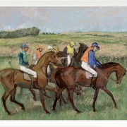 Edgar Degas - Rennen 1885 | Giclée Kunstdruck gerahmt
