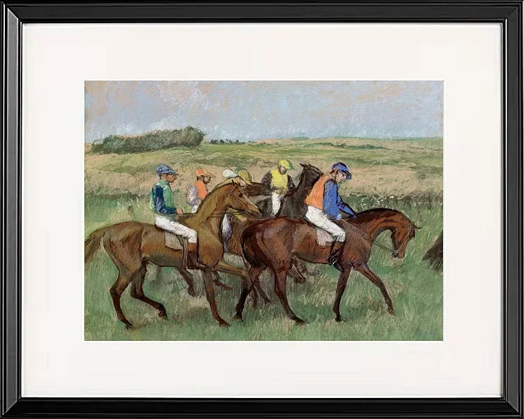 Edgar Degas - Rennen 1885 | Giclée Kunstdruck gerahmt