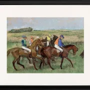Edgar Degas - Rennen 1885 | Giclée Kunstdruck gerahmt