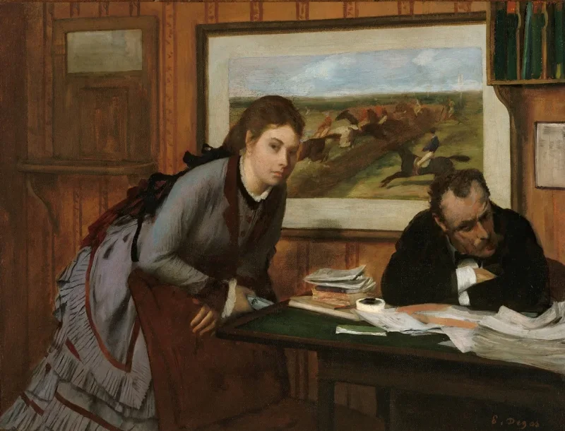 Edgar Degas - Schmollend 1870 | Giclée Kunstdruck gerahmt