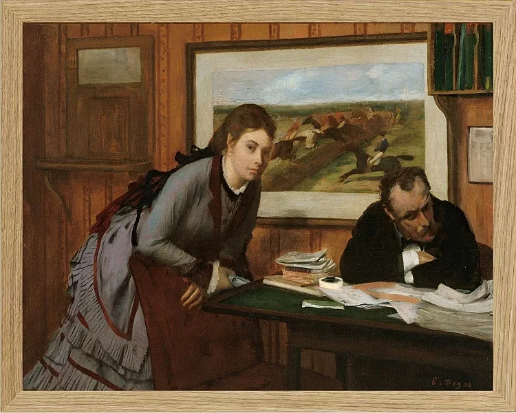 Edgar Degas - Schmollend 1870 | Giclée Kunstdruck gerahmt