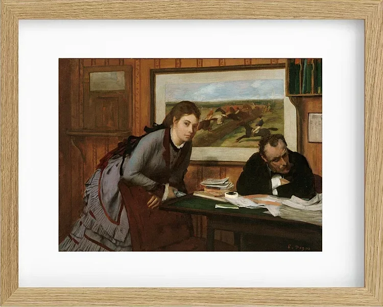 Edgar Degas - Schmollend 1870 | Giclée Kunstdruck gerahmt
