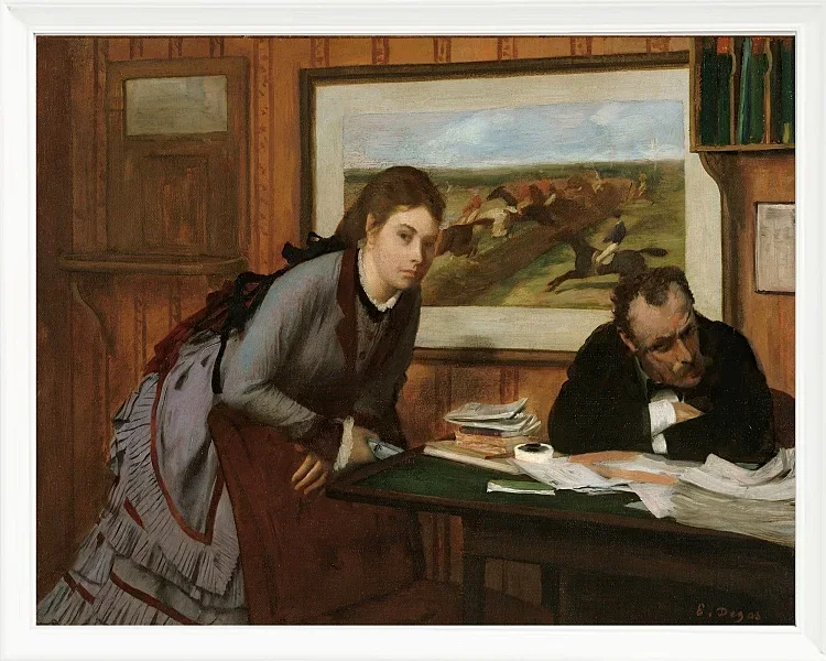 Edgar Degas - Schmollend 1870 | Giclée Kunstdruck gerahmt