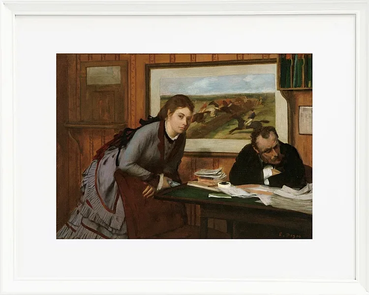 Edgar Degas - Schmollend 1870 | Giclée Kunstdruck gerahmt