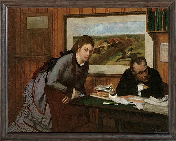 Edgar Degas - Schmollend 1870 | Giclée Kunstdruck gerahmt