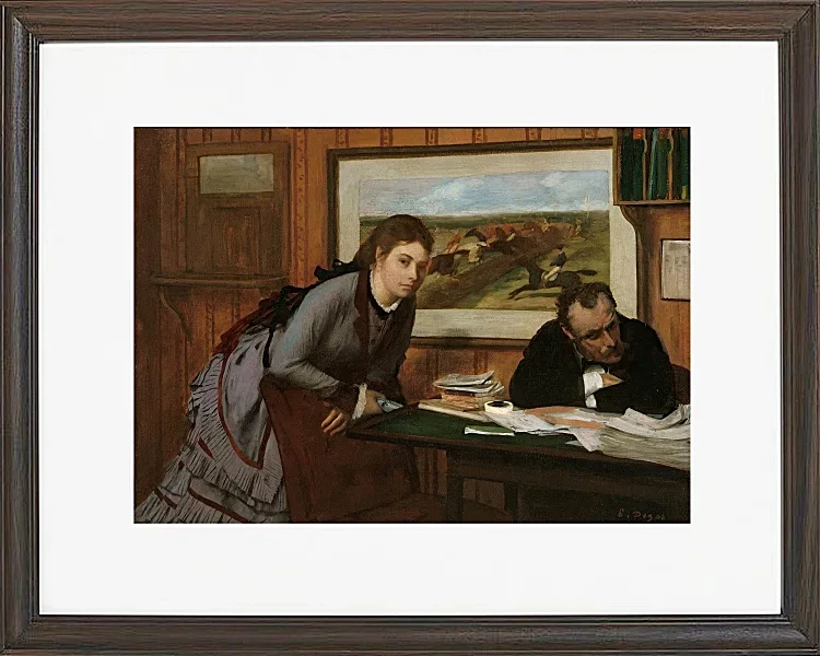 Edgar Degas - Schmollend 1870 | Giclée Kunstdruck gerahmt