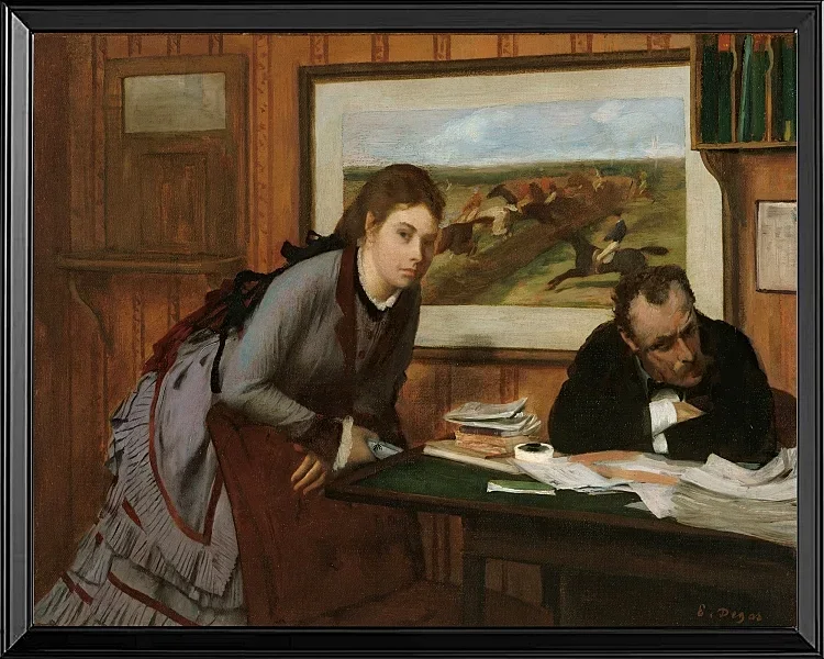 Edgar Degas - Schmollend 1870 | Giclée Kunstdruck gerahmt