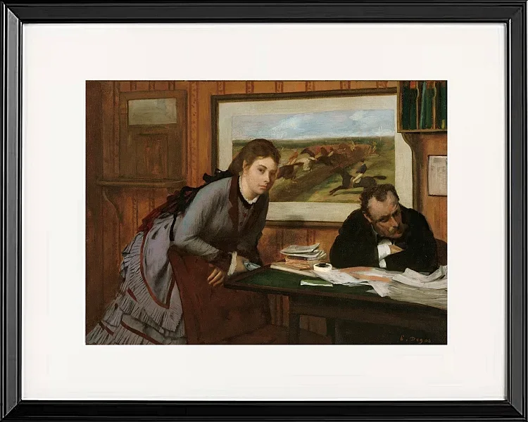Edgar Degas - Schmollend 1870 | Giclée Kunstdruck gerahmt