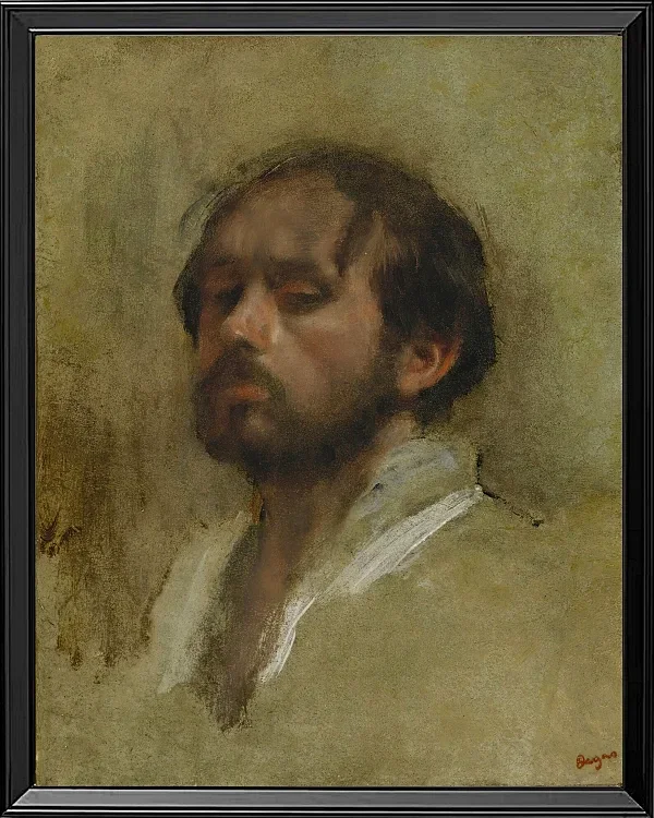 Edgar Degas - Selbstporträt 1862 | Giclée Kunstdruck gerahmt