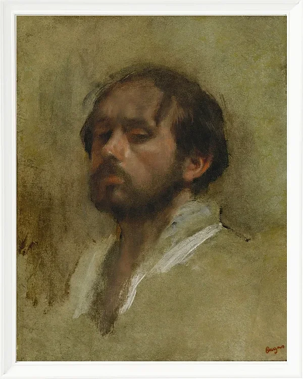 Edgar Degas - Selbstporträt 1862 | Giclée Kunstdruck gerahmt