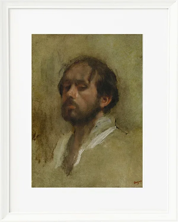 Edgar Degas - Selbstporträt 1862 | Giclée Kunstdruck gerahmt