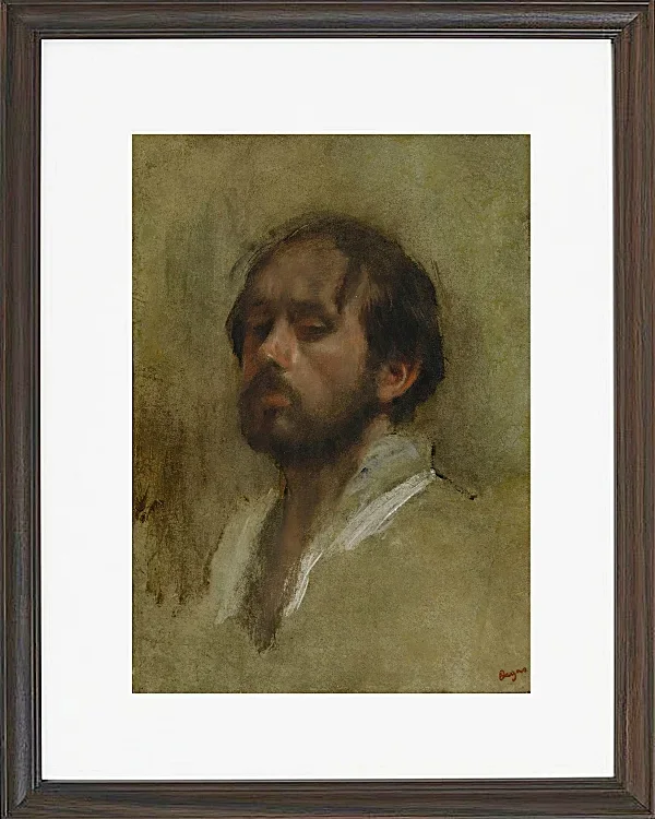 Edgar Degas - Selbstporträt 1862 | Giclée Kunstdruck gerahmt