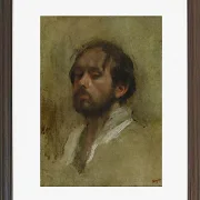Edgar Degas - Selbstporträt 1862 | Giclée Kunstdruck gerahmt