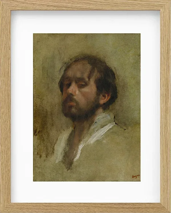 Edgar Degas - Selbstporträt 1862 | Giclée Kunstdruck gerahmt