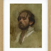 Edgar Degas - Selbstporträt 1862 | Giclée Kunstdruck gerahmt