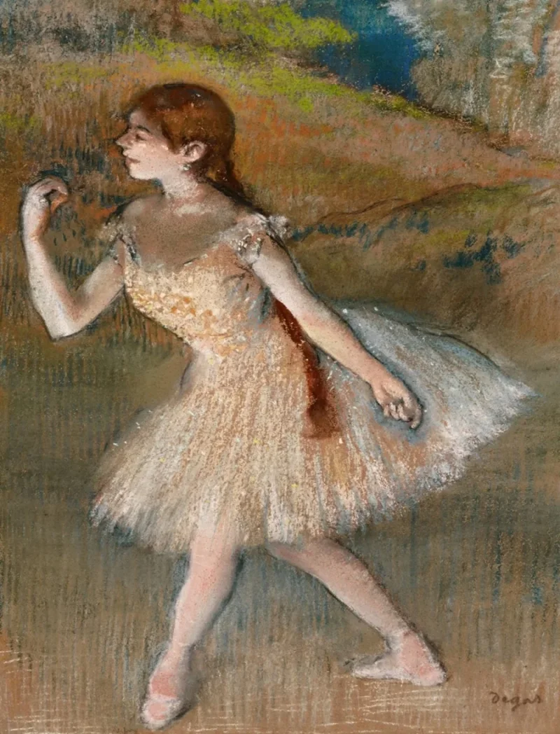 Edgar Degas - Tänzerin 1880 | Giclée Kunstdruck gerahmt